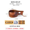 Selección Premium Taza de Barriga Grande Nórdica Taza de Madera Taza de Madera Creativa Madera Maciza Taza de Té Antiescaldable Resistente al Desgaste y Duradera