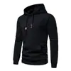 Sudadera con Capucha de Waffle para Hombre, Suéter de Color Sólido con Bolsillo Canguro, Top Deportivo Casual, Suministro Exclusivo Transfronterizo