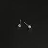 Aretes de Plata 925 con Estampado de Hoja Distintivos de Nicho Aro para Oreja de Hombre de Moda Agujeros para Oreja de Mujer Pequeños de Plata Lisa