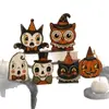 Producto de madera modelo explosivo transfronterizo, adorno de escritorio de madera con forma de búho para Halloween, exclusivo mayorista del mercado de productos pequeños de Yiwu