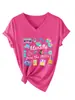 Literalmente do Século XX Amazon Ebay Site Independente Camiseta Casual da Moda para Mulheres com Decote V e Manga Curta