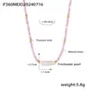 Collar de Piedra Natural Europea y Americana con Perlas de Agua Dulce para Mujer, Creativo, Elegante, con Cuentas de Colores, Cadena para Clavícula Chapada en Acero de Titanio con Oro de 18 Quilates