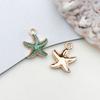1 verde accesorios de joyería diy aleación goteo de aceite flor de cerezo llavero colgante pendientes accesorios para el cabello colgante para teléfono móvil venta al por mayor