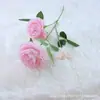 3 Flores de Peonía Artificiales para Decoración de Salón de Ceremonia de Boda, Arreglos Florales, Decoración del Hogar, Venta al por Mayor Transfronteriza