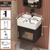 Gabinete de Baño de Vidrio con Puerta, Aluminio Montado en Pared, Ahorrador de Espacio para Apartamentos Pequeños, Borde Estrecho, Gabinete para Lavabo de Balcón de Baño, Gabinete con Espejo de Tocador