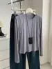 Camiseta básica de lana Tencel con borde crudo cosido, suave y amigable con la piel, para mujer, estilo de principios de otoño, camiseta de manga larga ligera y transpirable