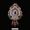 Broche de cristal de moda barroca vintage para hombres y mujeres, insignia de metal de palacio vintage, pin para solapa, punto al por mayor