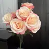 Paquete de 9 Rosas Holandesas Flores Artificiales Decoración del Hogar Flores Cascada de Rosas Cruz de Rosas para Pared Suministro Transfronterizo Flores Artificiales