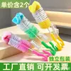 Cepillo de Limpieza de Esponja Empacado Transfronterizo Set de Cepillos para Biberones de Nylon Paquete de 2 Mango Largo Cepillo para Chupetes de Niños Cepillo para Tazas