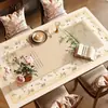 Nuevo Mantel de Mesa Estilo Chino, a Prueba de Aceite, Impermeable, Resistente al Calor, Lavable, Mantel de PVC, Lujo Ligero, Sensación de Alta Gama, Protector de Superficie de Mesa Estilo Nacional
