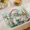 Decoração de Festa de Natal Temu Jogo Americano Estilo Ocidental com Estampa de Rena e Boneco de Neve, Tapete Resistente ao Calor, Jogo Americano Versátil de Linho para Outono e Inverno