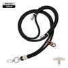 Cordón elegante de 6 mm con hebilla doble para teléfono móvil, para muñeca, corto, funda para teléfono móvil, cordón tejido, cordón para cámara/llaves, antipérdida