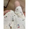 Pijama Feminino de Verão Transfronteiriço, Shorts Fofo com Estampa de Nuvem e Acabamento em Algodão de Manga Curta, Conjunto Fino Casual para Casa