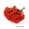 Flor Artificial Roja Grande Flor de Espuma Fruta de un Solo Lado Accesorios Hechos a Mano para Manualidades para Hacer Pasador Flor Envuelto Material para Joyería
