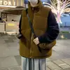Ventas Directas de FábricaNuevo Dato Textura Retro Pana Cuello Alto Chaleco de Algodón Marca Trendy para Hombre Sin Mangas Chaleco Plus