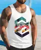 Directo de Fábrica Transfronterizo Nuevo Chaleco sin Mangas para Hombre Casual Holgado Talla Grande Estampado Digital 3D