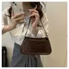 Design de Nicho Francês Estilo Coreano Versátil Bolsa Padrão Crocodilo Bolsa Baguete Bolsa de Braço Retrô Nova 2023 Bolsa de Ombro