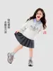 Sudadera para Niñas Otoño 2026 Nueva Elegante Ropa Infantil Top con Cuello Solapa Bordado Ropa Casual de Otoño para Niñas