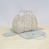 Cesta Portátil para Artículos de Tocador, Cesta Versátil Hueca para Compras y Snacks, Cesta de Baño Plegable Portátil Grande, Cesta Portátil para Frutas