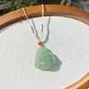 Pingente Buda Maitreya de Jade Dourado Natural de Xinjiang, Pingente Buda Verde Tianshan, Pingente Buda de Jade Dongling, Ornamento de Jade