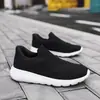 Tênis de Malha Fly-Knit para Mulheres, Sapatos Meia Elástica, Slip-On de Tricô Preguiçoso Respirável Casual para Corrida, Primavera e Outono