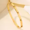 Pulsera de acero titanio bola bulto pulsera de acero inoxidable para niñas pulsera de diseño de moda de personalidad transfronteriza de alta gama