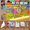 Prancheta de Desenho Luminosa Infantil Graffiti Cópia Escrita Apagável Fluorescente Brinquedo Meninas 6-12 Anos Prancheta de Desenho