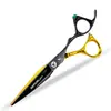 Tijeras de Peluquería Naispion de Gema Negra de 6.0 pulgadas Rectas Adelgazadoras Salón de Belleza