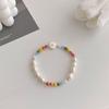 Pulseira de pérolas retrô francesa Feminina Luxo leve socialite elegante design de nicho de alta qualidade simples que combina com tudo pulseira da moda