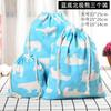 Bolsa de almacenamiento para ropa interior, artículos diversos, bolsa de regalo para viajes, con bolsillo con cordón de algodón y lino impreso de fábrica