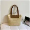 Shuai Mijia bolsa tejida de gran capacidad para el día a día 2026 nuevo modelo bolso de hombro bolso de mano bolsa de paja para vacaciones en la playa