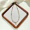 Collar Bohemio de Cuentas de Colores para Mujer, Diseño de Nicho, Colgante de Sol, Cadena para Clavícula, Cadena de Suéter de Alta Gama