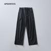 Pantalones Blancos de Primavera para Hombre APO Sentido de Alta Gama para Hombre Pantalones Sueltos Rectos con Cordones Pantalones Casuales de Lyocell