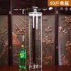 Botella de Vidrio para Vino de Gran Capacidad con Grifo, Tarro de Vino Sellado de Alto Gama de Diámetro Grande, Botella Especial Espesa para Vino de Ginseng y Cuerno