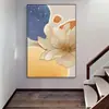 Pintura decorativa estilo wabi-sabi flor sala de estar pintura de suelo pintura de fondo de sofá pintura de pared de lujo ligero de alta gama pasillo de entrada pintura colgante