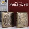 Nuevo Paquete de 20 Flores Condensadas Bronce Caja de Cigarrillos de Metal Imitación Cobre Tapa Abatible Caja de Regalo Grabada y Tallada Resistente a la Presión y al Polvo Caja de Cigarrillos