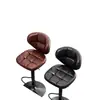 Silla alta de bar para uso doméstico, altura ajustable, silla de bar de lujo ligero con respaldo, taburete de bar para cajero de recepción al por mayor