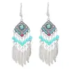 Novos Brincos Étnicos Estilo Chinês com Charme Exótico, Elegância Clássica Artística Vintage, Design Vazado, Brincos de Franja Modernos