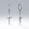 Brincos/Presilhas de Orelha Únicos e Distintivos em Aço Inoxidável com Design de Estrela de Quatro Pontas, Acessórios de Orelha Unisex Modernos e Versáteis, Disponíveis para Dropshipping