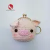 Hengmei fuente creativa tejida mini bolsa para monedas linda cartera para monedas colgante de llavero bolsa de material lana diy