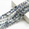 10x 12mm agujero mediano cuenta de torsión DIY aretes con cuentas joyería cortina de puerta colgante de cristal de agujero mediano colgante de iluminación material para colgantes