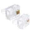 Al por mayor Auricular de Teléfono 4P4C Cuatro Núcleos Cabezal de Cristal Mango de Micrófono Curva de Voz de Teléfono Cabezal de Cristal Fábrica
