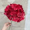Salón de Bodas Flores Artificiales Rojas Hortensia Borgoña Rosa Material de Flores para Boda Decoración de Guía de Carretera Decoración de Ingeniería de Ventanas