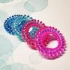 Goma para el pelo de alambre de teléfono iridiscente, transparente, color AB, pulsera deslumbrante, cuerda metálica plateada brillante para el pelo, venta directa de fábrica, alta elasticidad, versátil