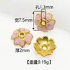 Contas Espaçadoras Douradas de Liga Metálica Esmaltada com Gota de Óleo Antiga para Torso, Não Desbotam, Botões Dourados Semi-fechados, Acessórios para Joias DIY