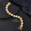Cadena de caramelo de roca geométrica nueva europea y americana, cadena cubana creativa de aleación Joker con diamantes completos de 13 mm, salida de fábrica