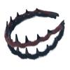 Diadema de Peluche con Dientes Largos para Cabello Ondulado, Nuevo Accesorio de Pelo Esponjoso para Otoño e Invierno, Adorno de Punto Antideslizante para el Cabello para Mujeres