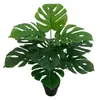 [12 Cabeças 60cm Folhas de Tartaruga] Plantas Verdes Simuladas, Flores Artificiais e Grama Artificial, Decoração para Sala de Estar, Shopping Center, Interna e Externa Paisagismo em Vasos