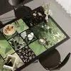 Jogo Americano Estilo Medieval, Série Verde, À Prova d'Água, À Prova de Óleo, Lavável, Protetor de Mesa, Resistente ao Calor, Resistente a Altas Temperaturas