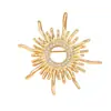 Nuevo Broche Geométrico Sencillo de Aleación con Emblema del Dios del Sol de Alto Grado para Comercio Transfronterizo con Sensación de Lujo Ligero Exagerado de Nicho